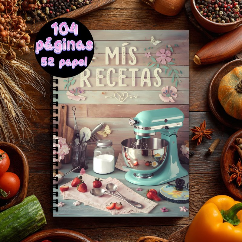 Meal Prep Book - Carnet de recettes espagnoles A5 à