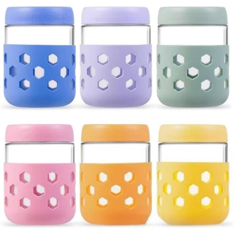 Meal Prep Jars With Lids - Bocaux en verre souple avec couvercles