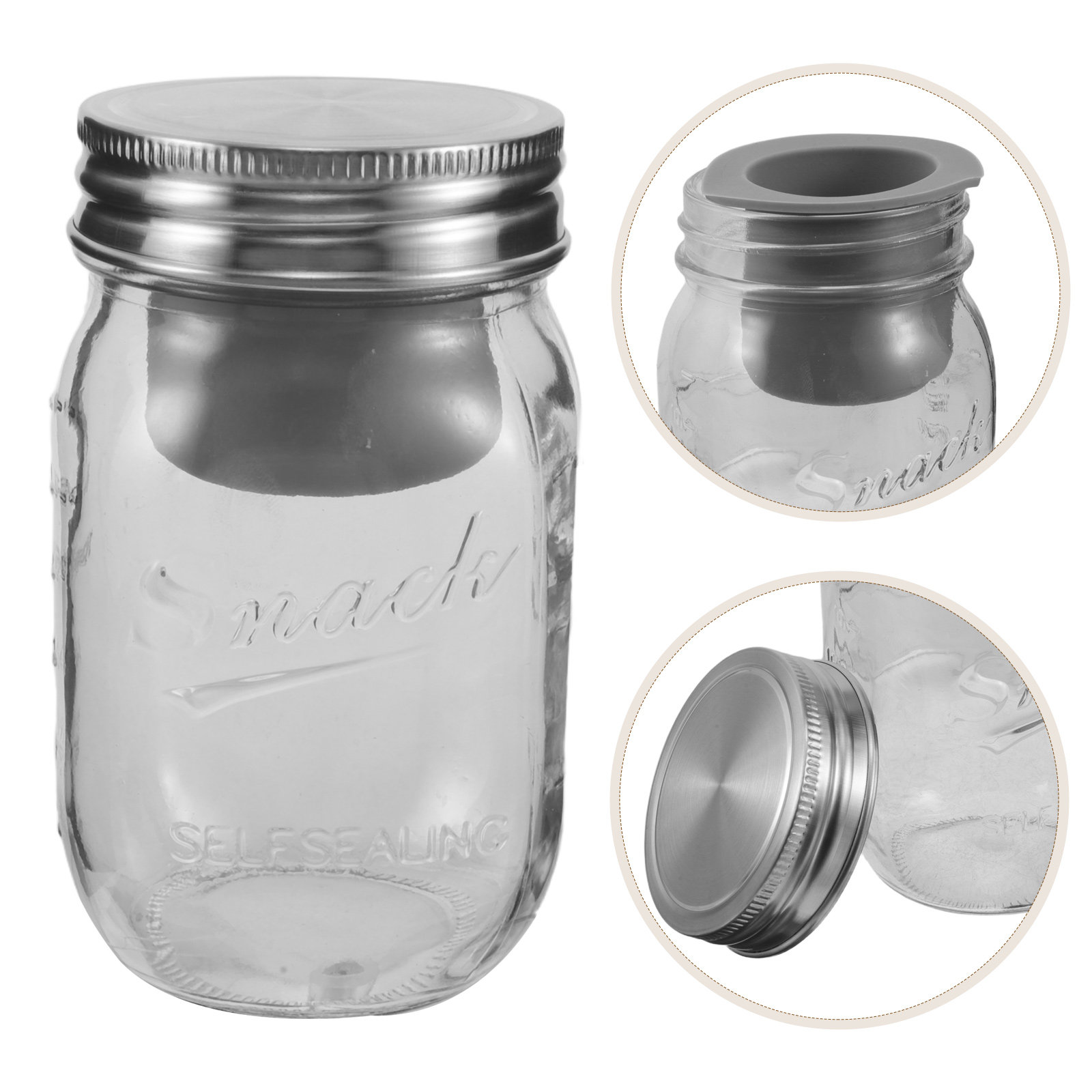 Meal Prep Jars With Lids - Pot à salade en verre, hermétique
