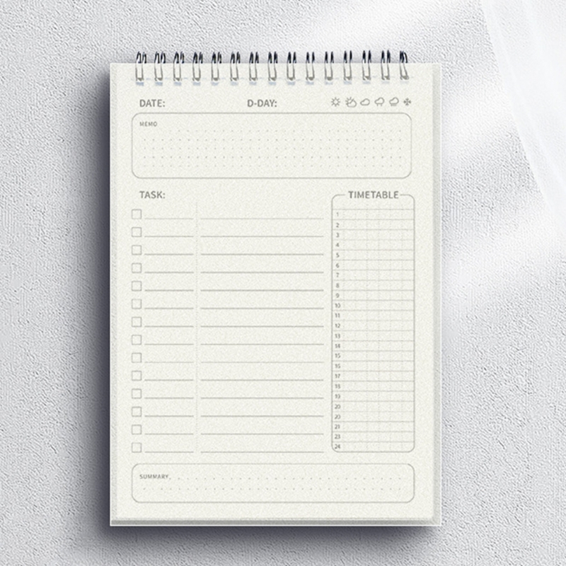 Meal Prep Book - Carnet notes hebdomadaire quotidien, couverture en