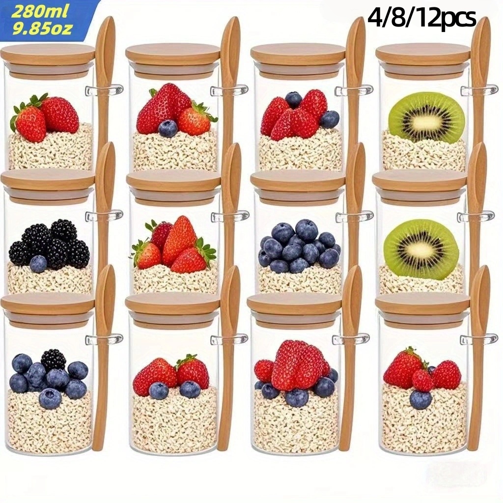 4/8/12 pièces, gobelets à peti - Meal Prep Jars With Lids avis et prix