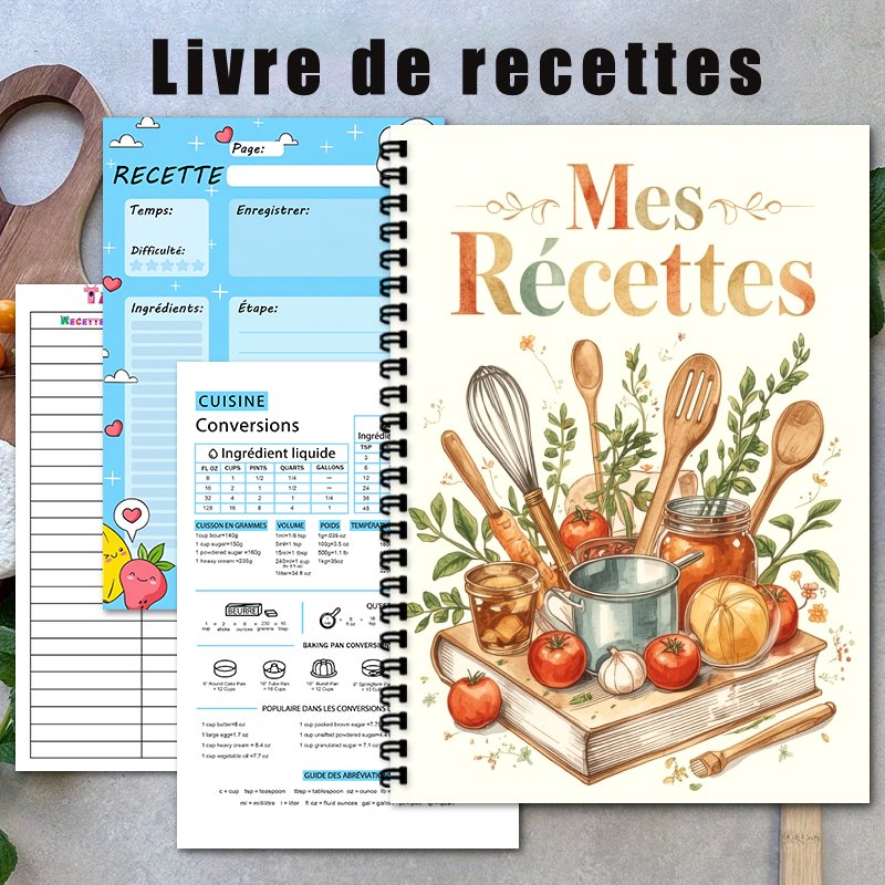 Carnet de recettes A5 en franç - Meal Prep Book avis et prix