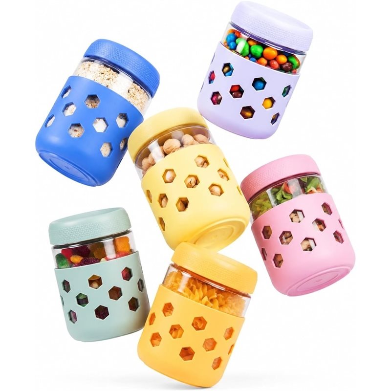 Bocaux en verre souple avec co - Meal Prep Jars With Lids avis et prix
