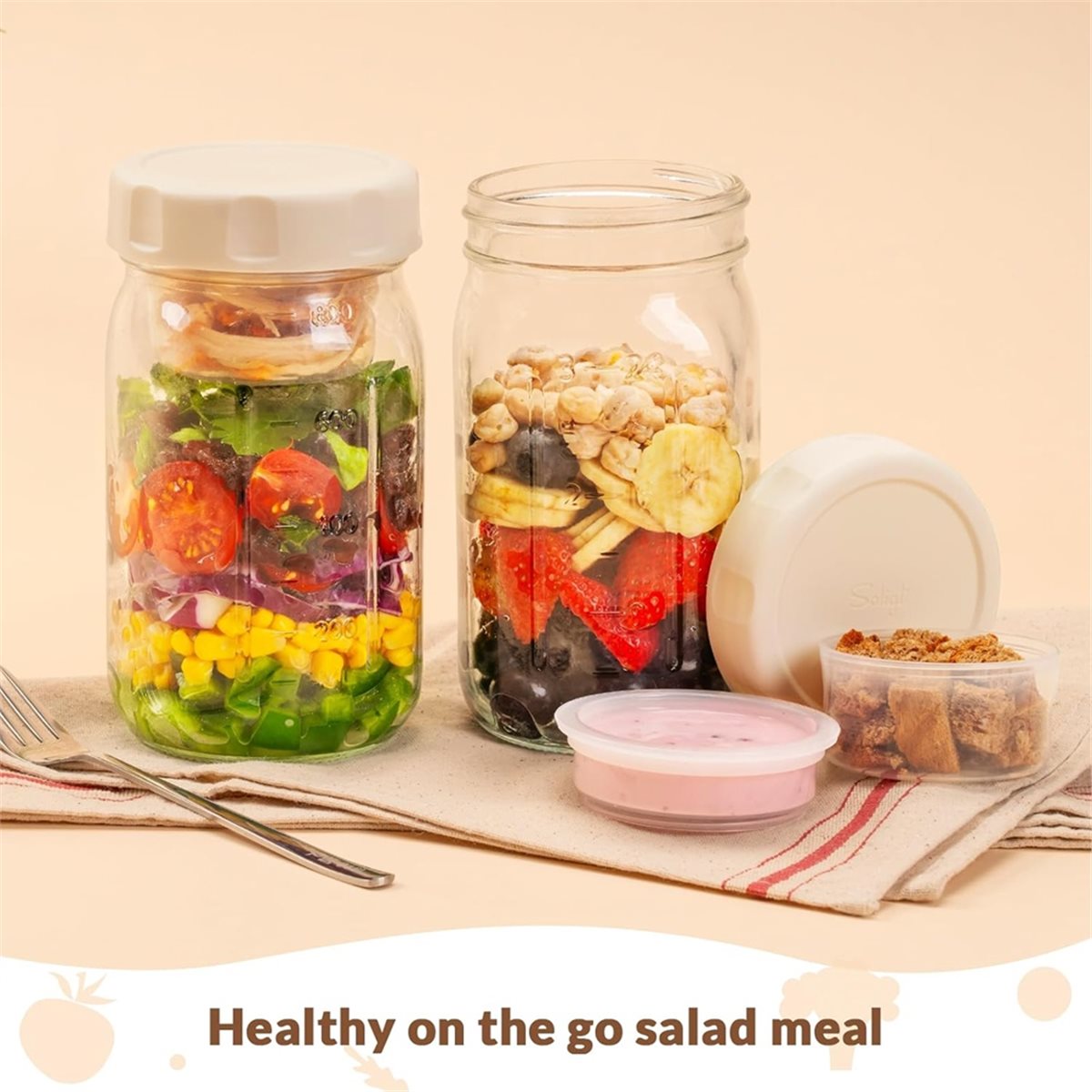 A67T NOUVEAU Lot de 4 bocaux e - Meal Prep Jars With Lids avis et prix