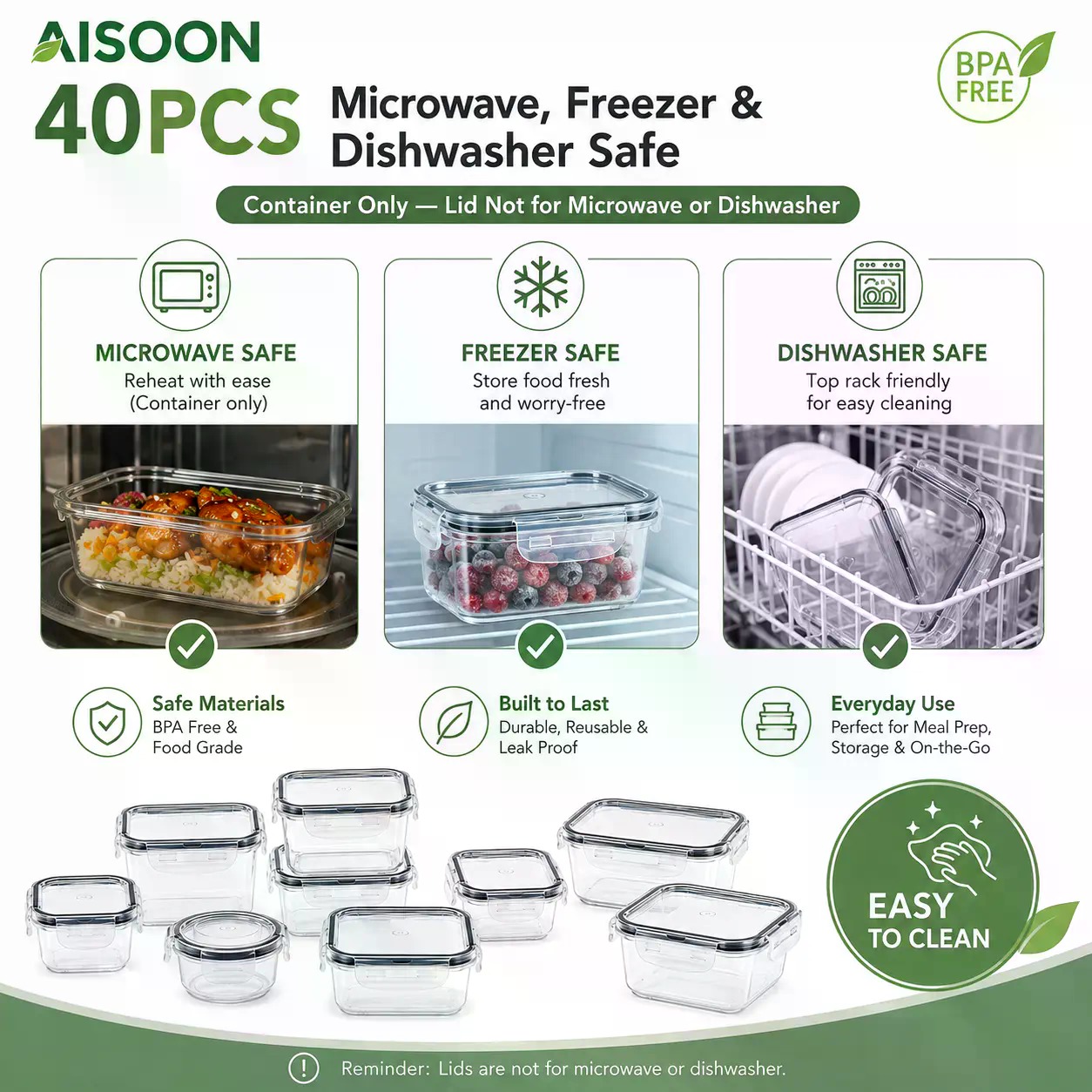 Ensemble de 40 contenants de s - Meal Preparation avis et prix