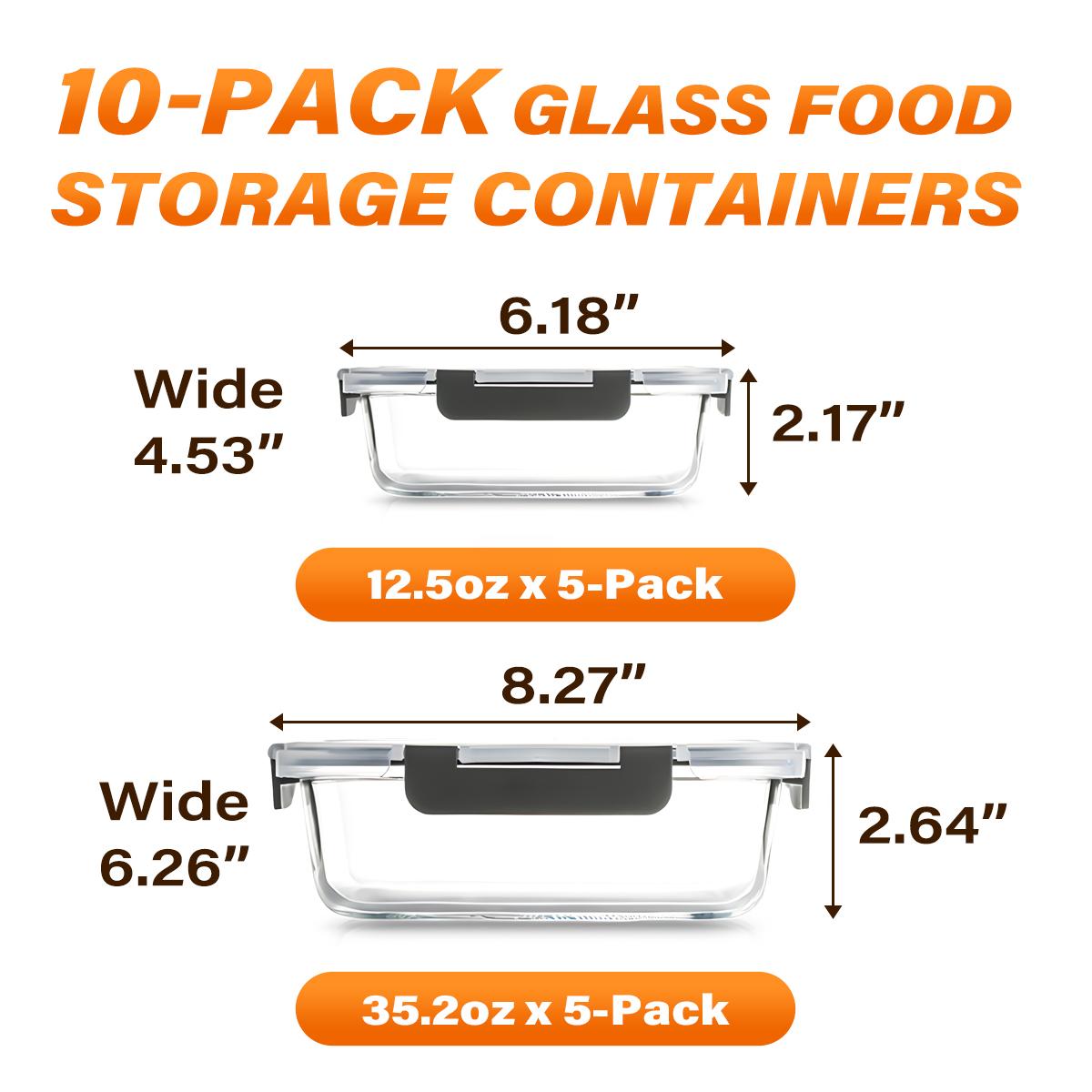 Ensemble de 10 récipients de s - Meal Prep Jars With Lids avis et prix