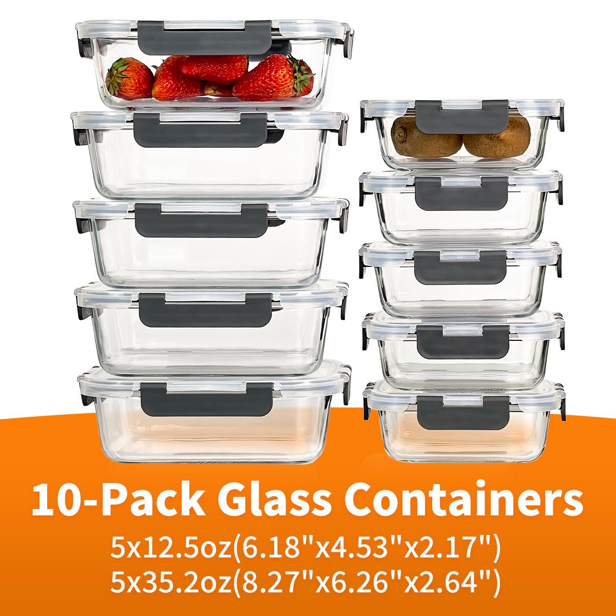 Ensemble de 10 récipients de s - Meal Prep Jars With Lids avis et prix
