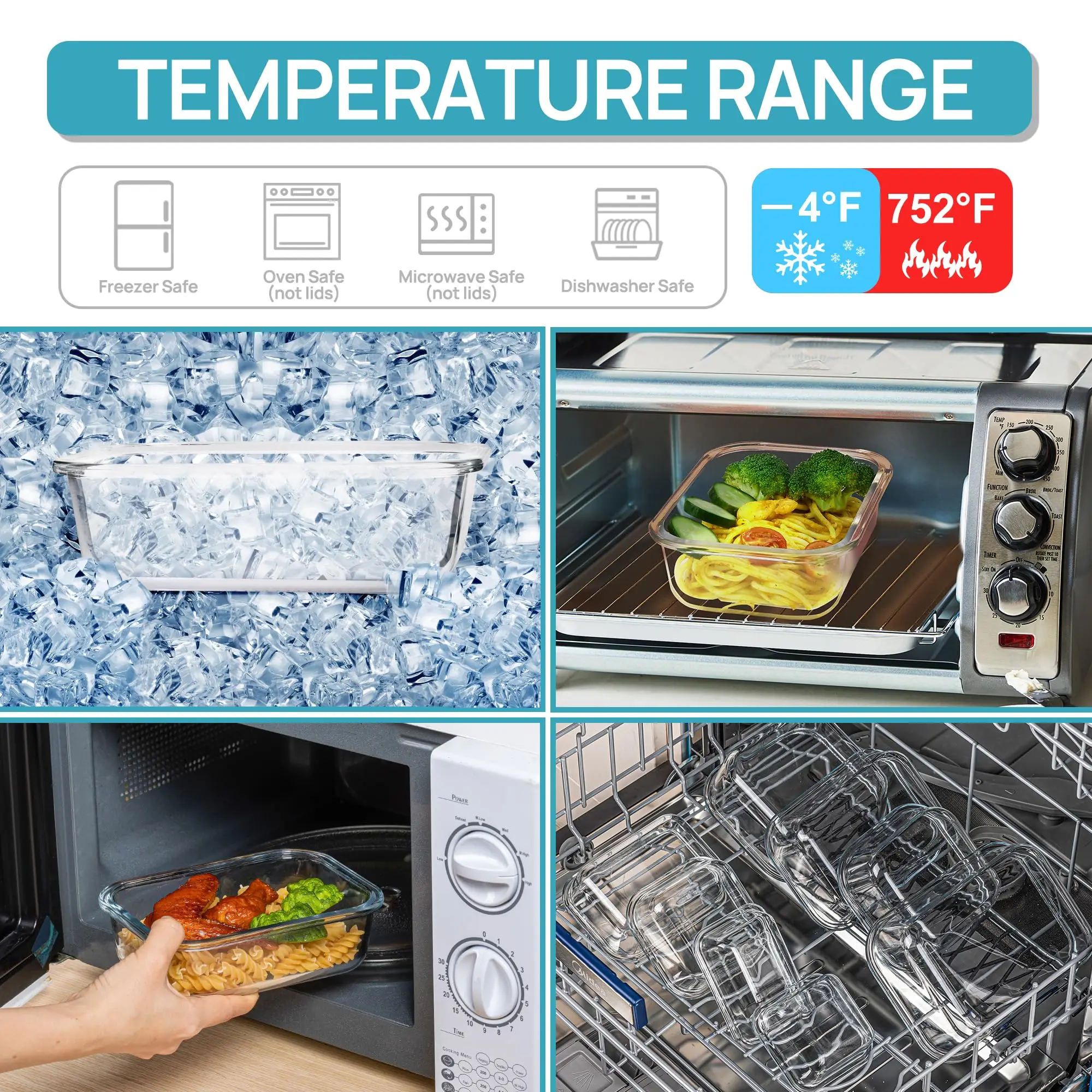 Boîte à déjeuner en verre, con - Meal Preparation avis et prix